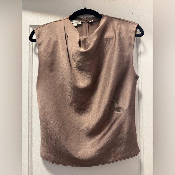 Vince Tops - Vince Cowl Neck Tan Blouse